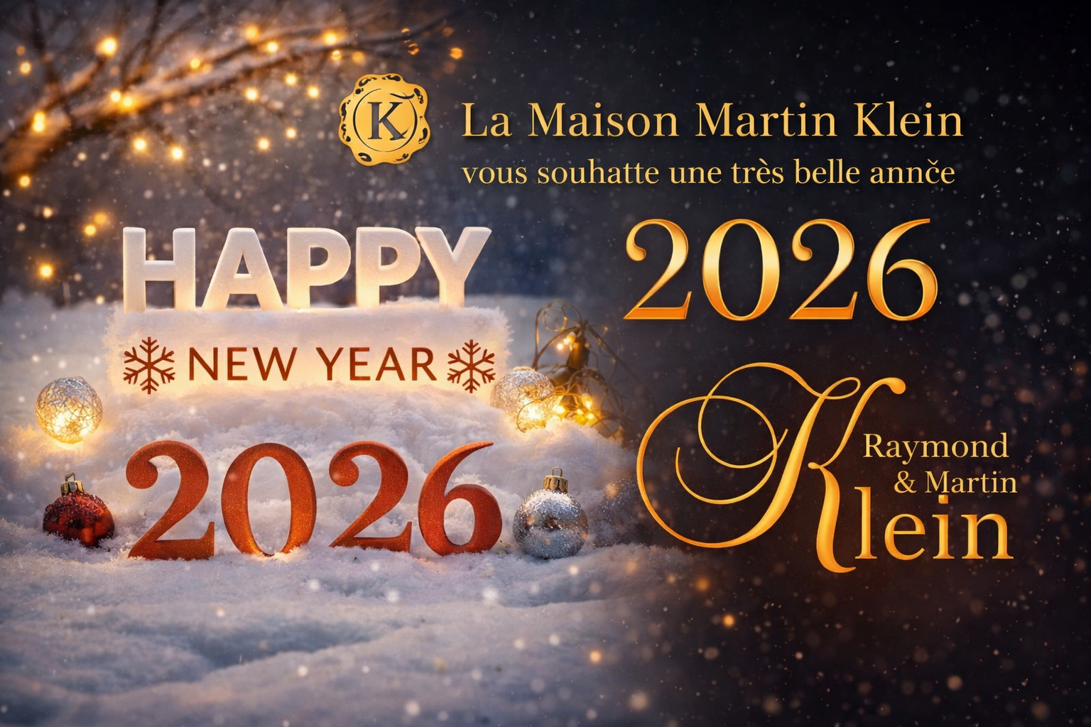 Bonne et heureuse année 2026 !